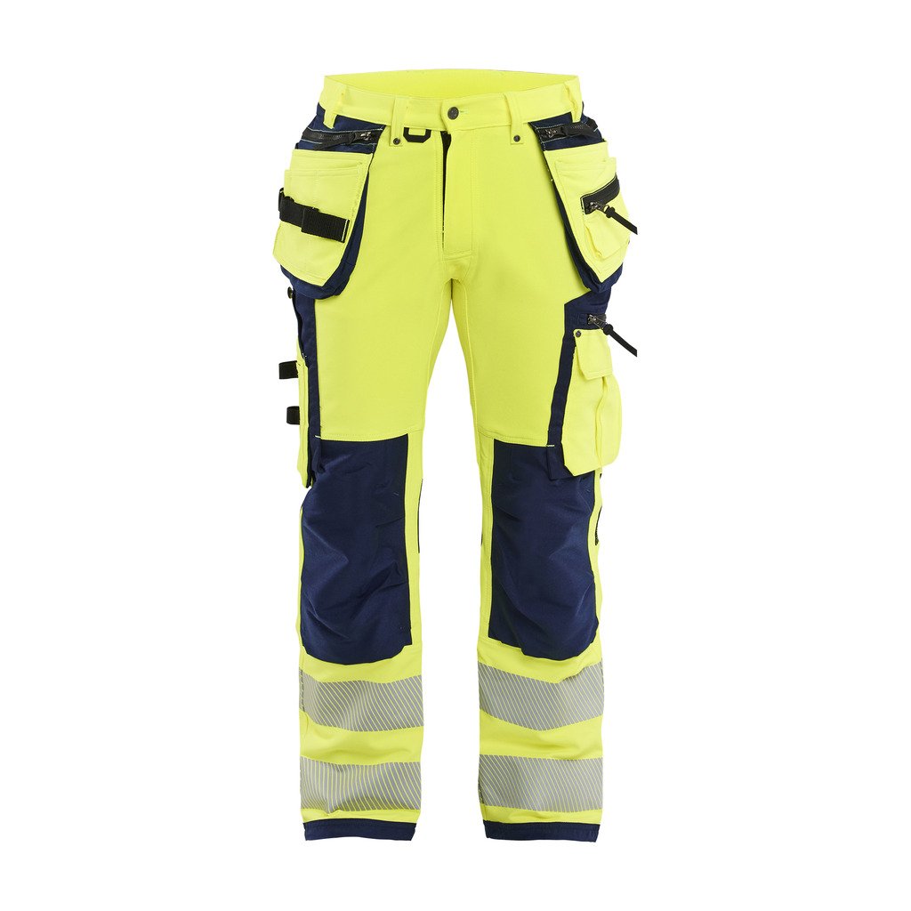 [199716425389C144] Håndverksbukse 4-veisstretch (C144, Oransje/Marineblå)