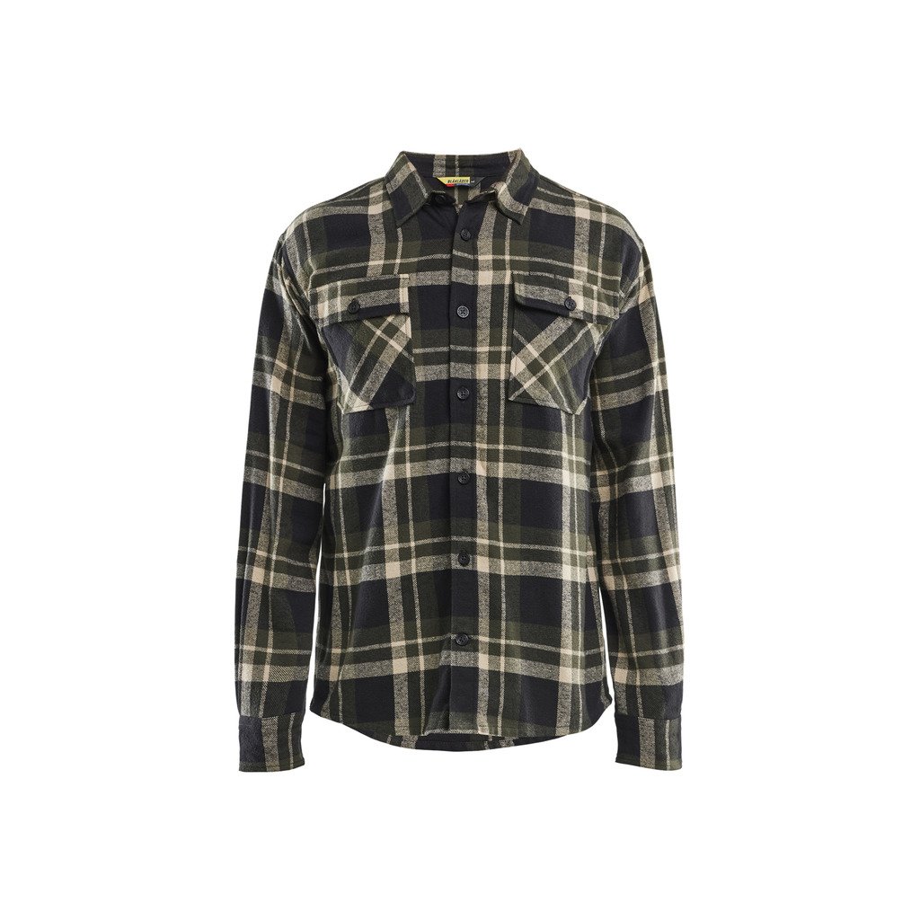 [3288116859864XL] Flanellskjorte STRIKER (4XL, Brentrød/Mørk marineblå)