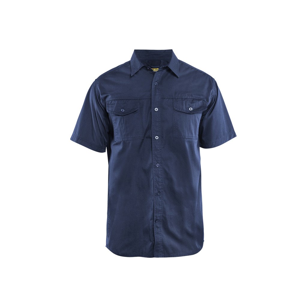 [3296119089004XL] Twillskjorte (4XL, Marineblå)