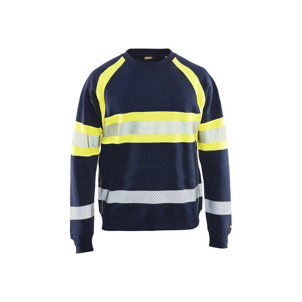 [3359115889534XL] College varsel (4XL, Marineblå/Oransje)