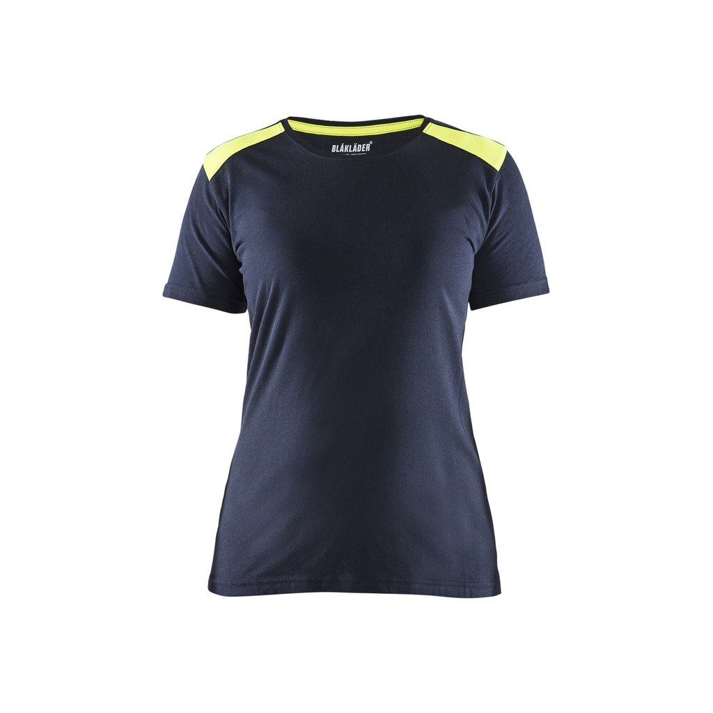 [347910429699L] T-skjorte dame (L, Mellomgrå/svart)