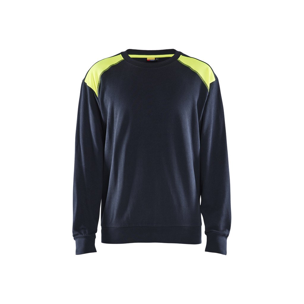 [3580115889854XL] Collegegenser (4XL, Marineblå/Kornblå)