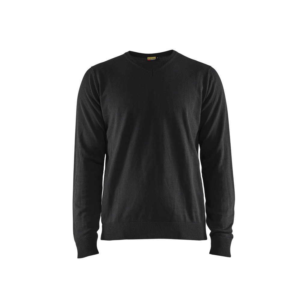 [3590212286004XL] Genser v-hals ull (4XL, Mørk marineblå)