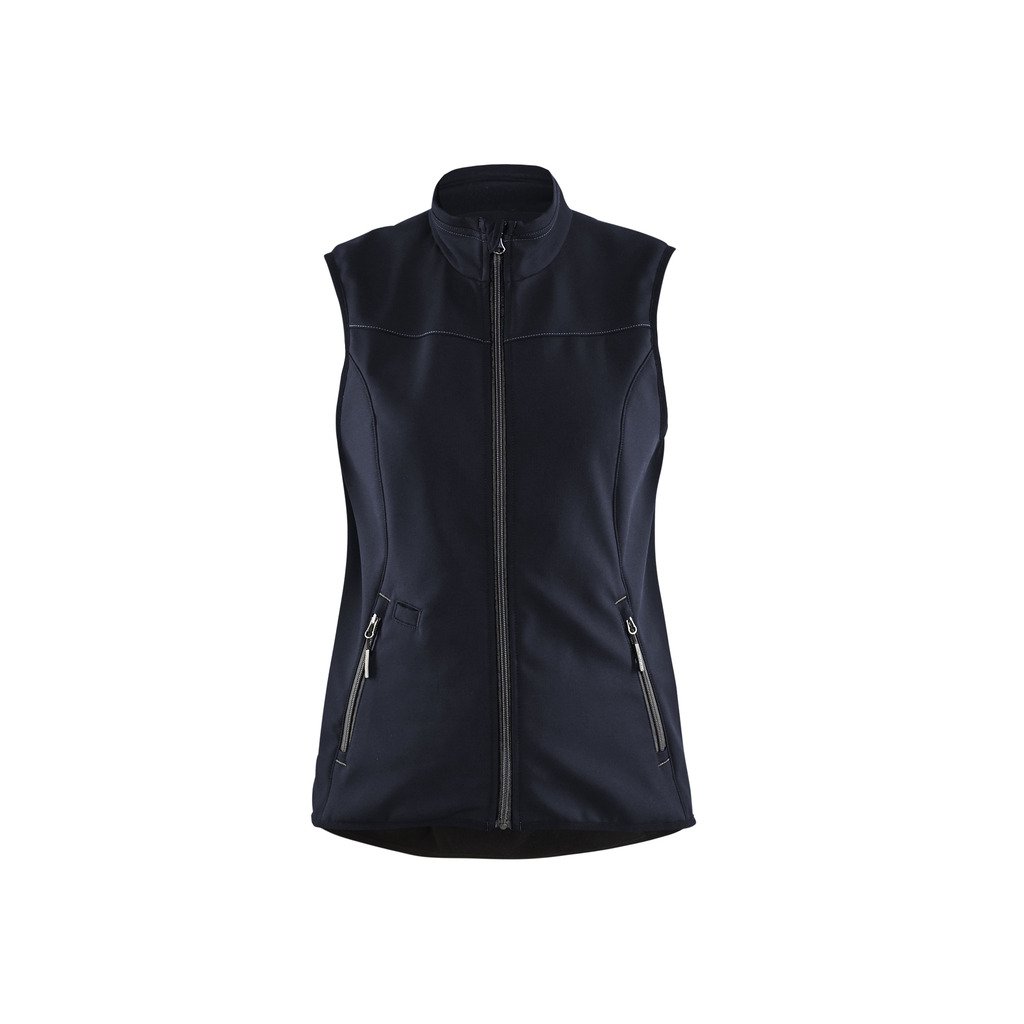 [385125168699L] Softshellvest Dame (L, Mørk marineblå/Svart)