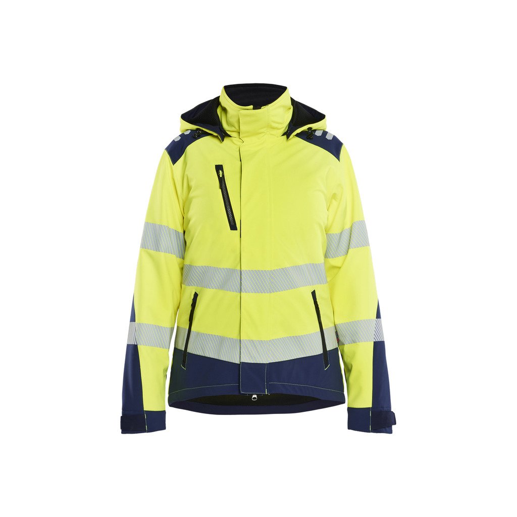 [440125135389L] Softshelljakke vinter varsel lettfôret dame (L, Oransje/Marineblå)