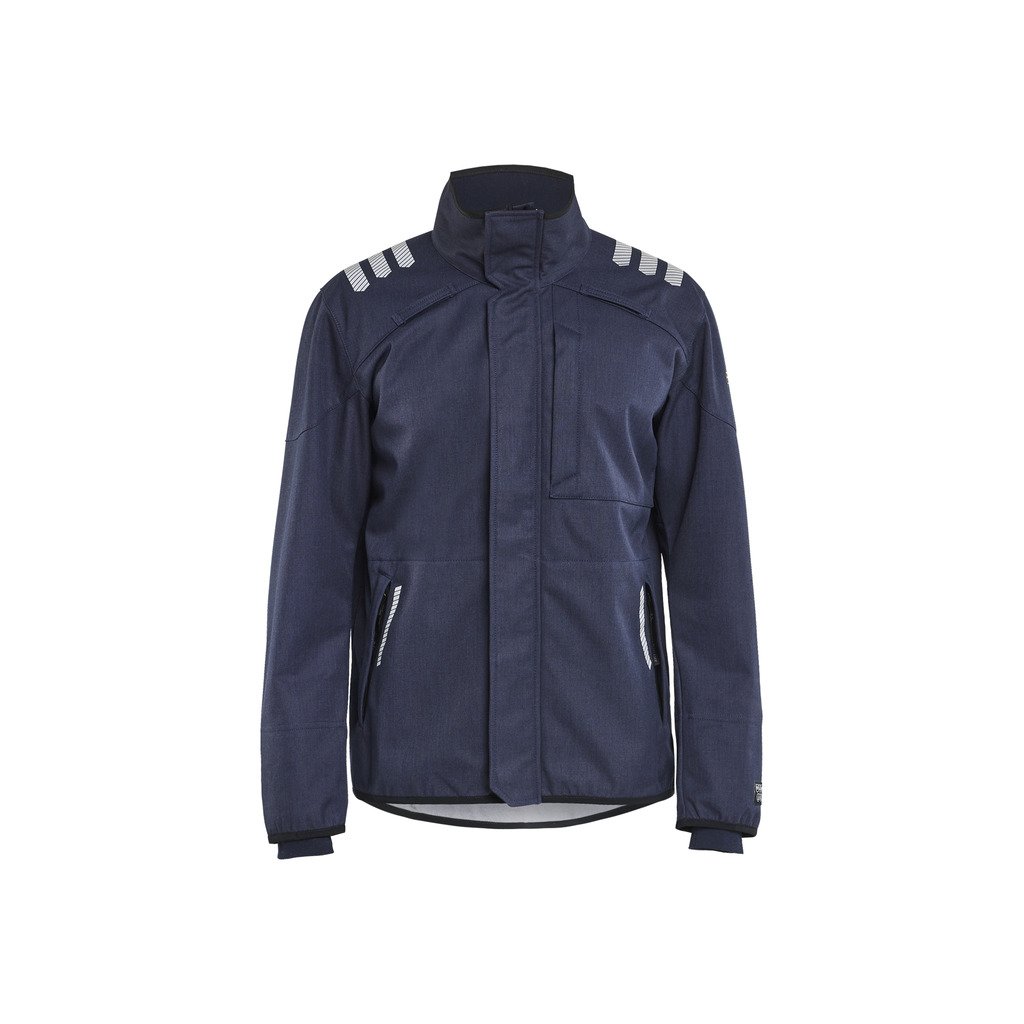 [4447156089004XL] Softshelljakke flammehemmende (4XL, Marineblå)