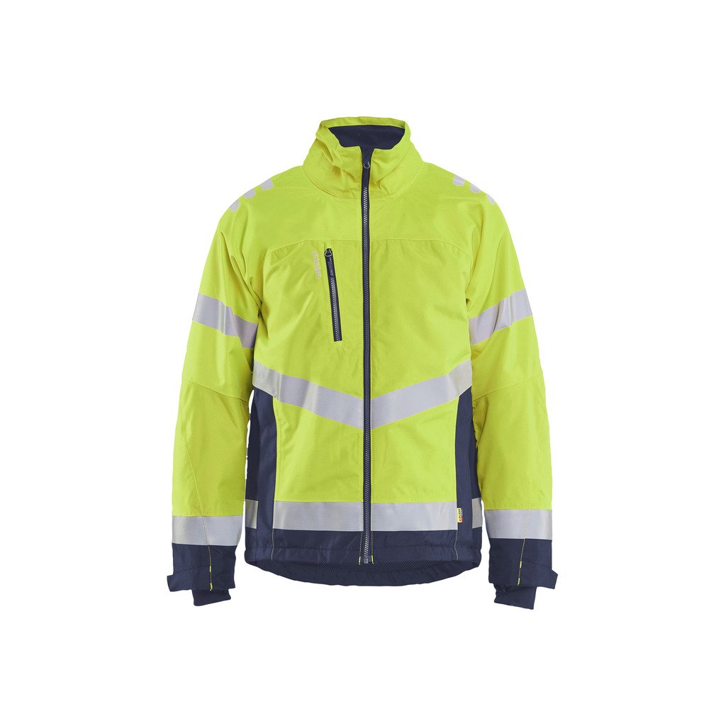 [4780197753894XL] Vinterjakke lettfôret varsel (4XL, Oransje/Marineblå)