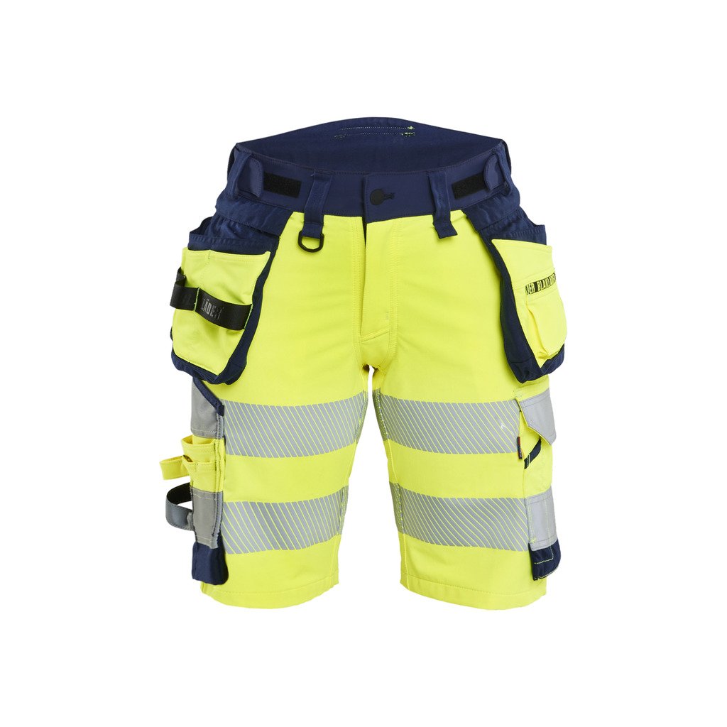 [702016485389C34] Varselshorts 4-veisstretch Dame (C34, Oransje/Marineblå)