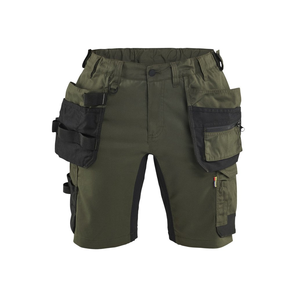 [713318328599C32] Håndverksshorts Stretch Dame (C32, Kornblå/Svart)