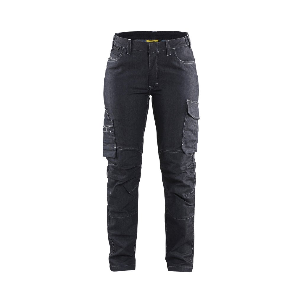 [714011418900C30] Servicebukse denimstretch dame (C30, Marineblå)