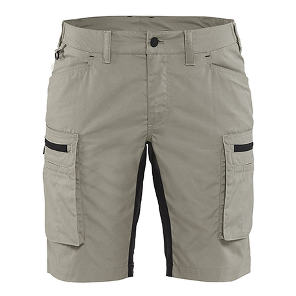 [714918458999C30] Serviceshorts stretch dame (C30, Marineblå/Svart)