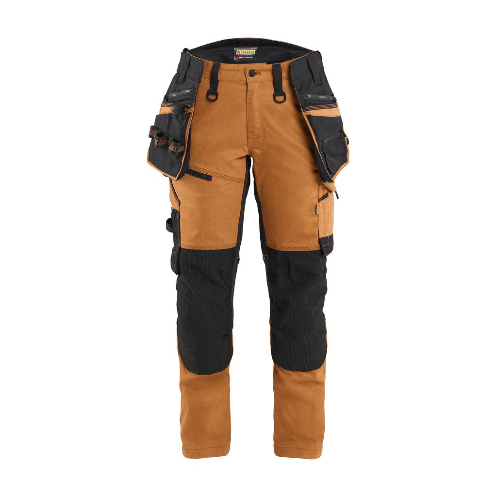 [717011498699C32] Håndverksbukse Stretch Dame STRIKER (C32, Mørk marineblå/Svart)