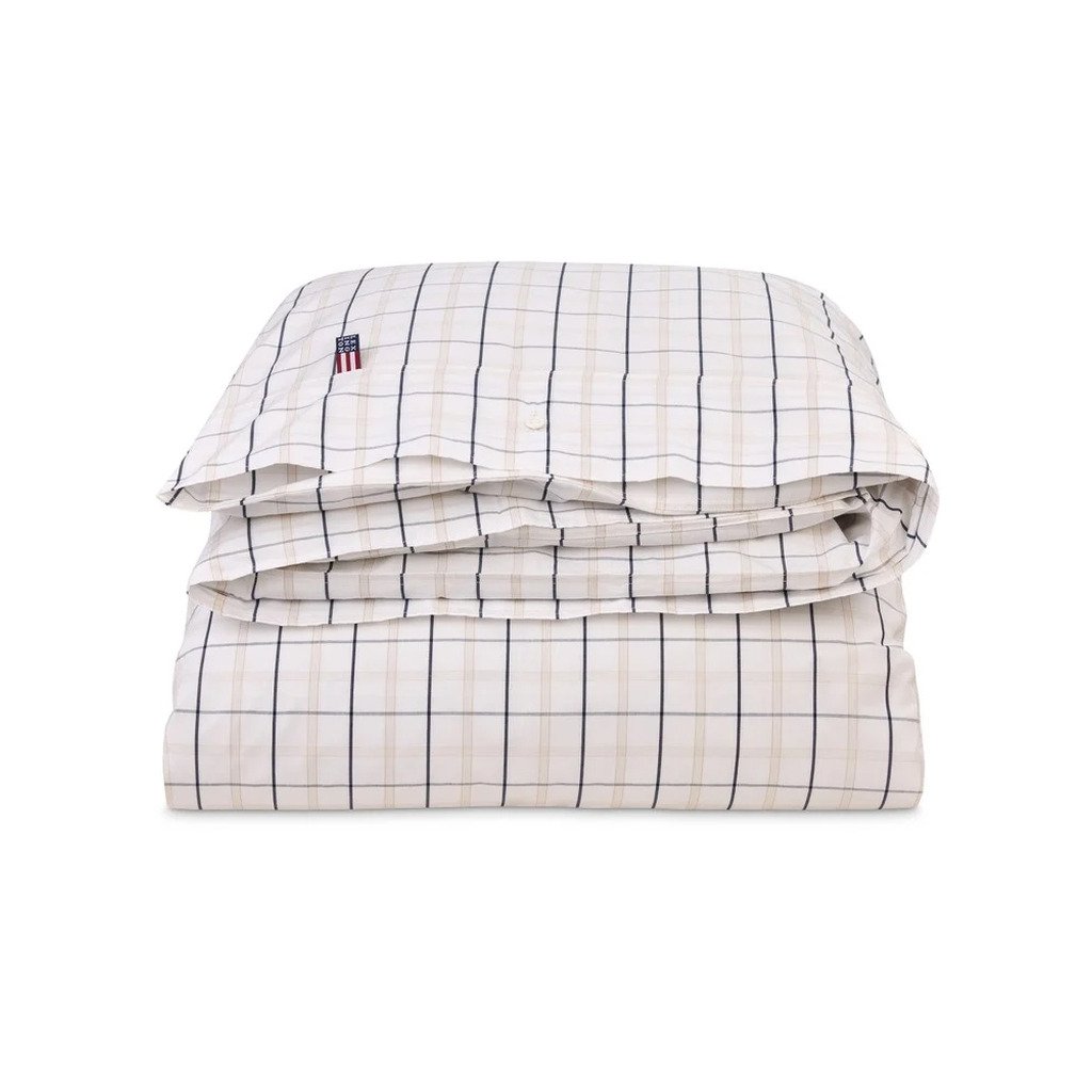 ICONS CHECKED COTTON POPLIN DUVET COVER (65x65)