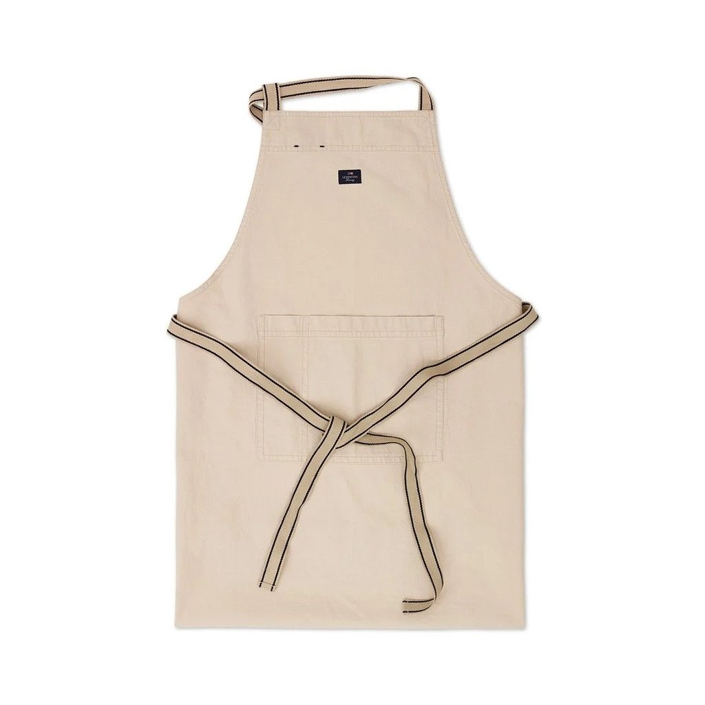 [LX10003065-WEDCV] Icons Cotton Canvas Apron (Beige)