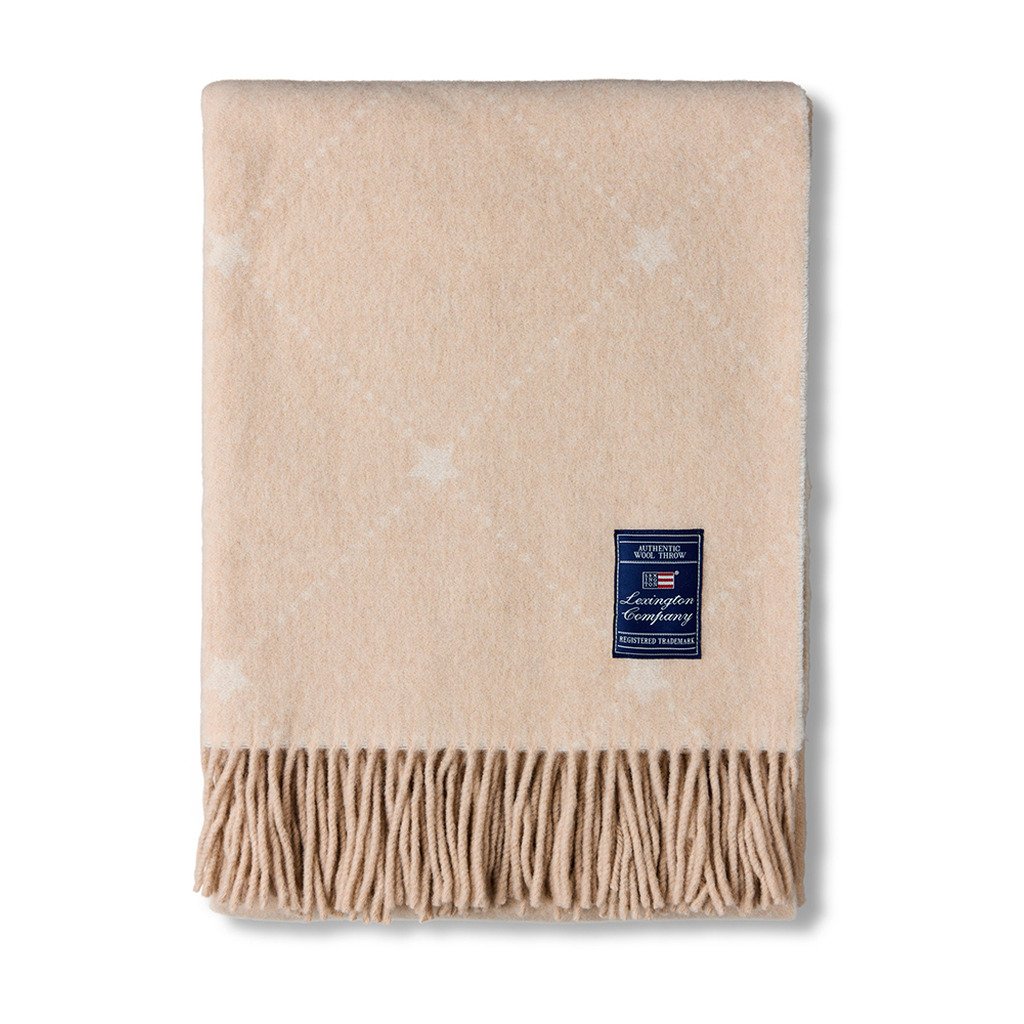 [LX10004012-WFXAJ] ICONS SIGNATURE STAR THROW (Beige/White)