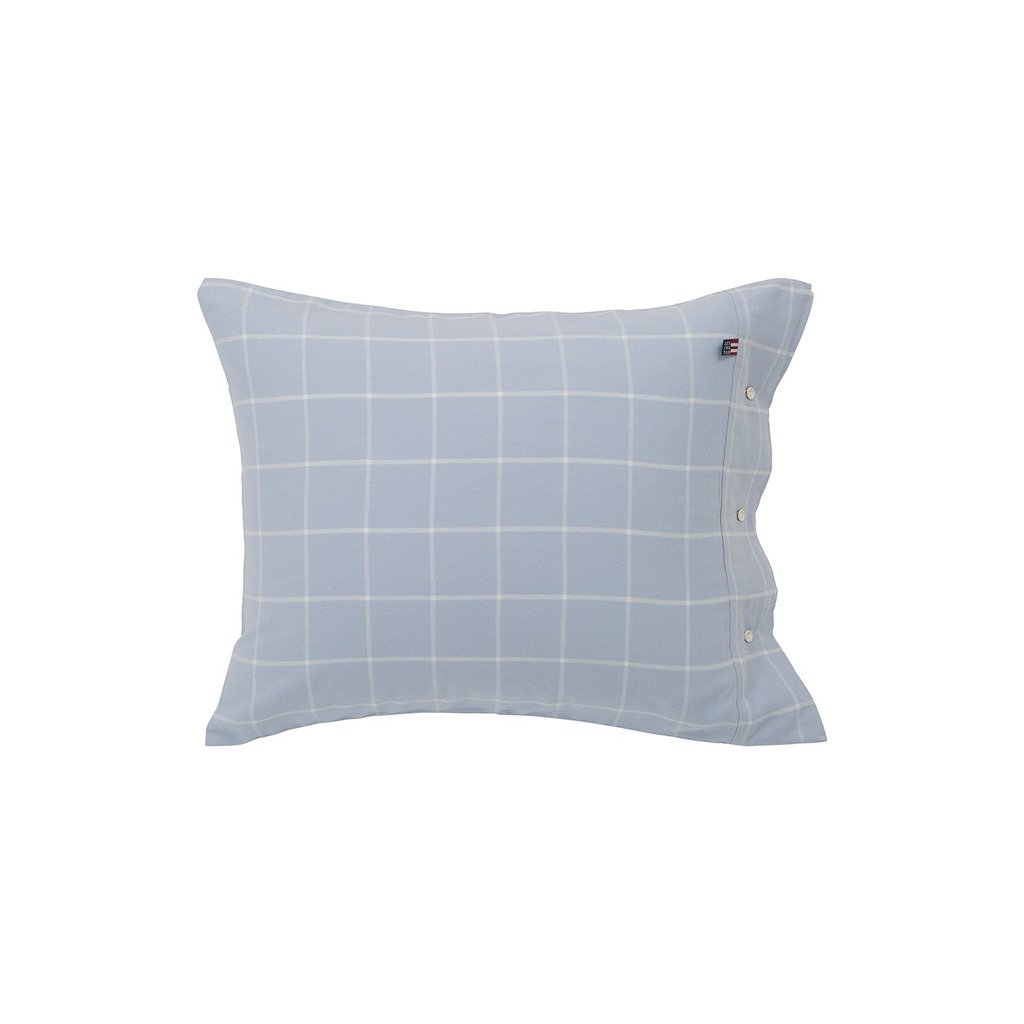 [LX10081027-WFYCL] Hotel Light Flannel Pillowcase (65x65 cm, Blue/White Check)