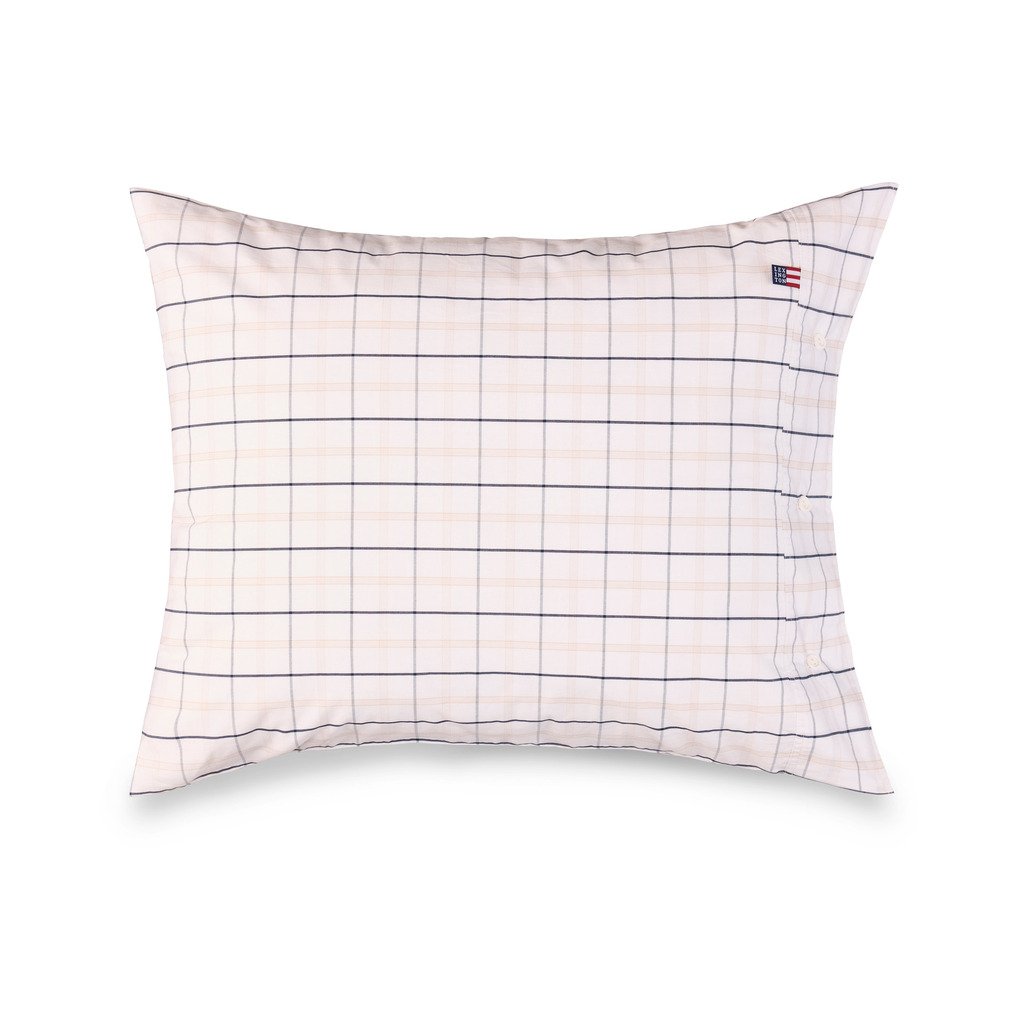 ICONS CHECKED COTTON POPLIN PILLOWCASE (65x65)