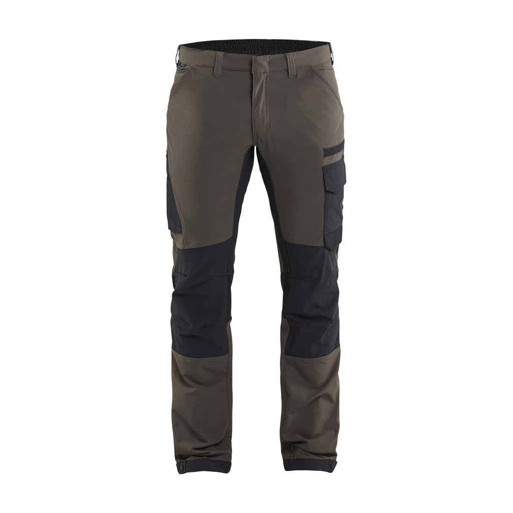 [142216459699C146] Servicebukse 4-veisstretch (C146, Mellomgrå/svart)