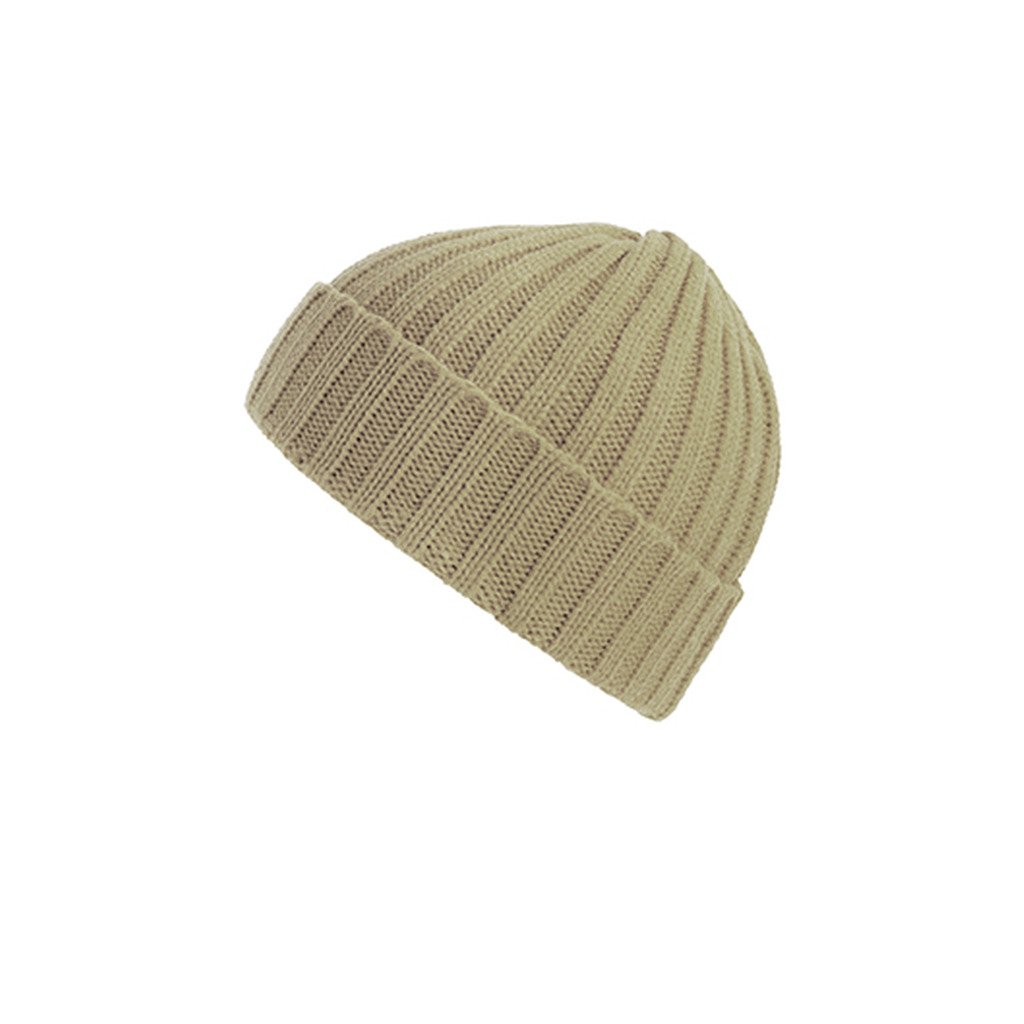 [M661-57095] Green beanie Shore (Beige)