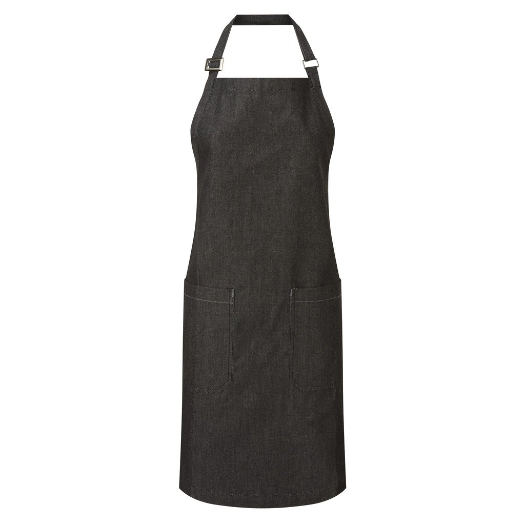[P113-19795] Organic Fairtrade denim Apron (Black Denim)
