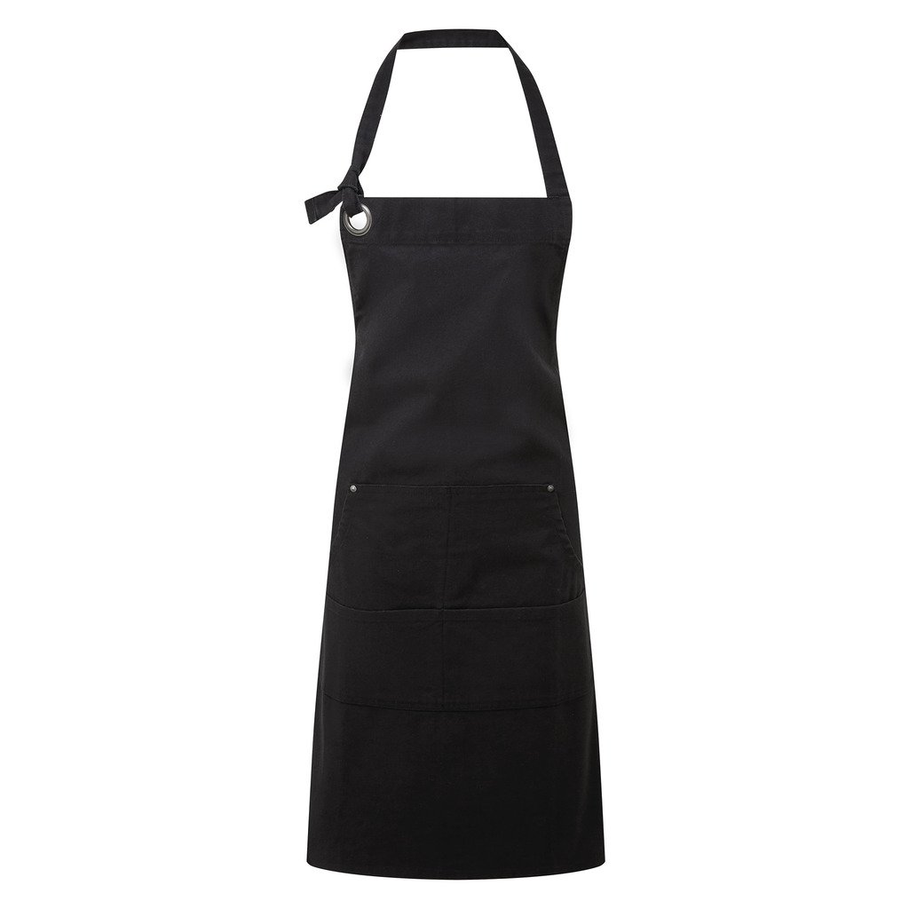 [P137-19995] Calibre Apron With Pocket (Sort)