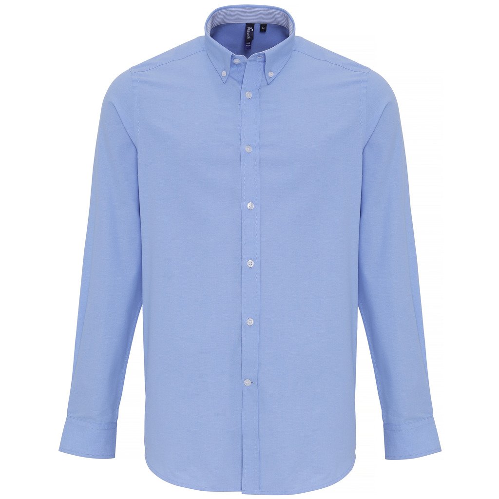 [P238-32052] Men's Oxford Stripes (3XL, Lys Blå)