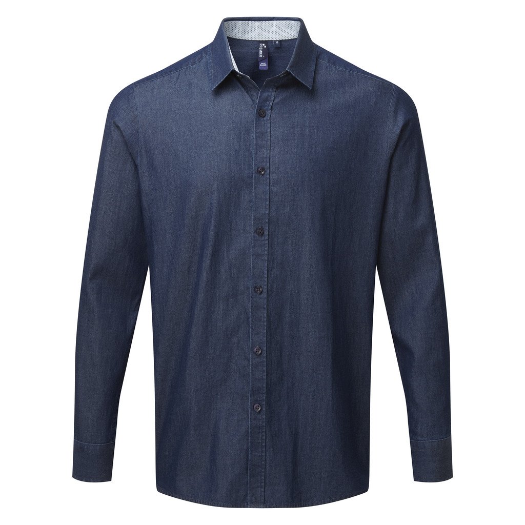 Denim Pindot Shirt L/S (H)