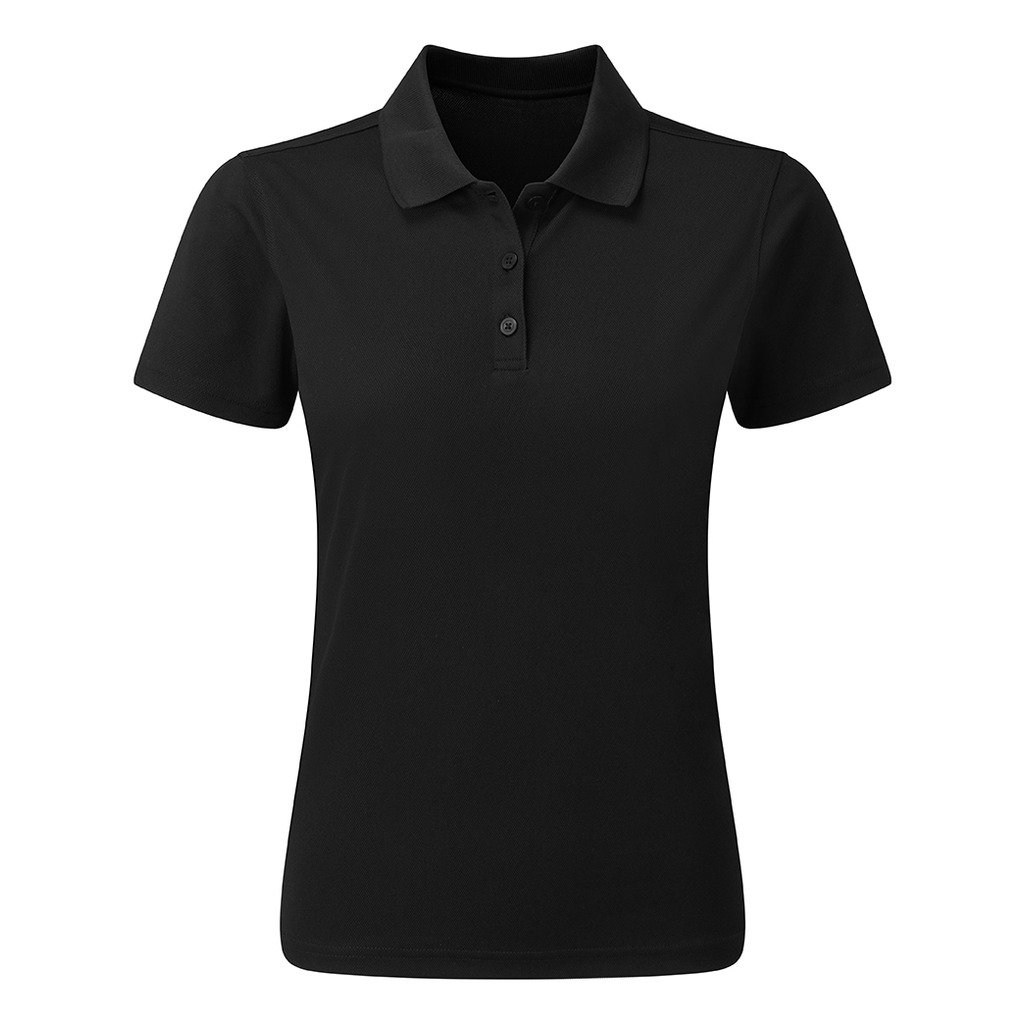 [P633-19946] Ladies Spun Dyed Polo Shirt (L, Sort)