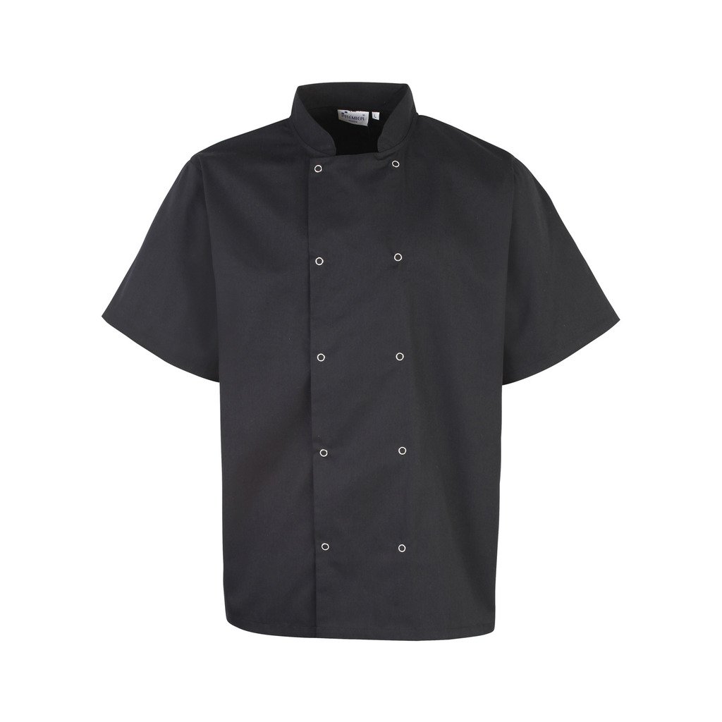 Studded Front Chefs Jacket S/S