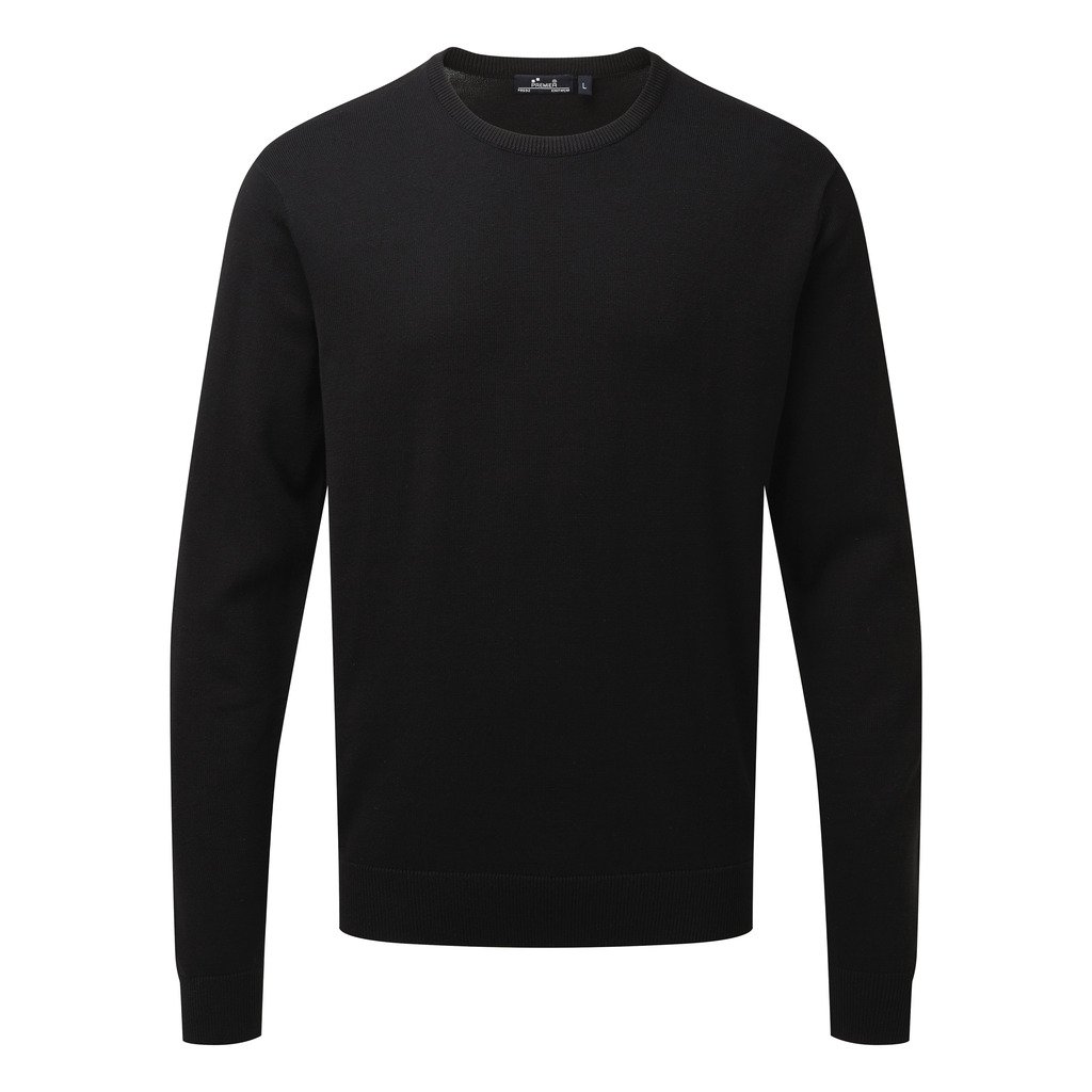 [P692-19952] Mens Crew Neck Cotton (3XL, Sort)