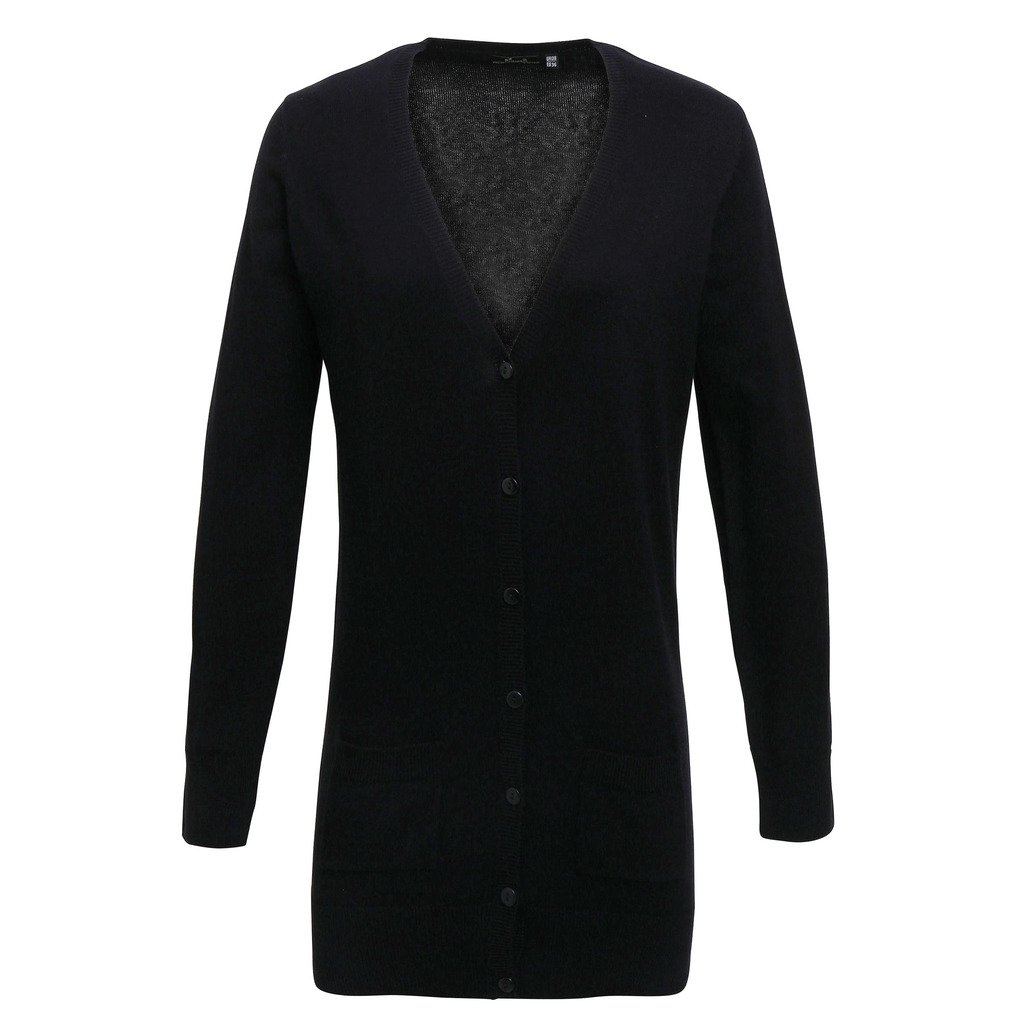 [P698-19952] Ladies Long Cardigan (3XL, Sort)