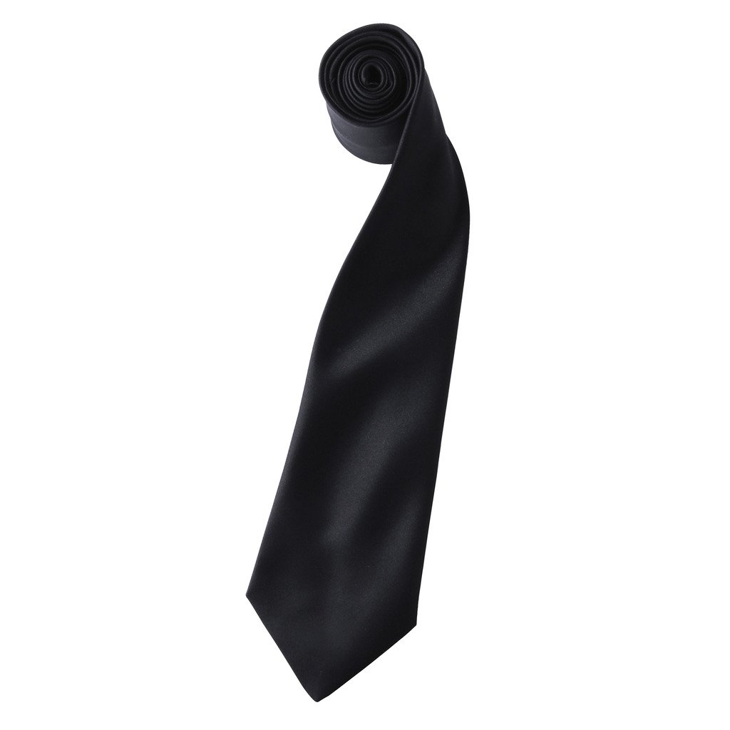 [P750-19995] Colours Satin Tie (Sort)