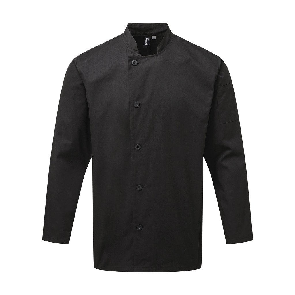 [P901-19952] Essential Chefs Jacket L/S (3XL, Sort)