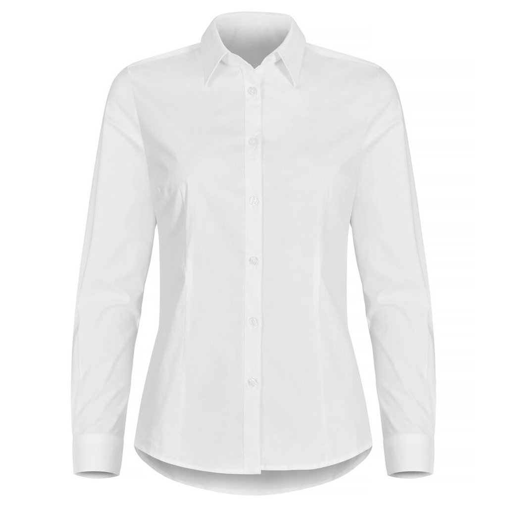 Stretch Shirt LS Lady (L, White)