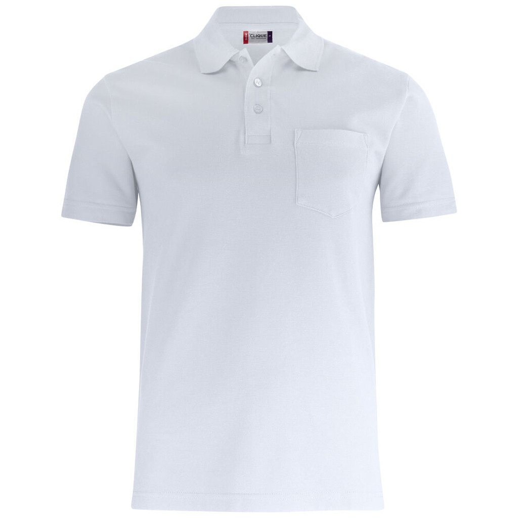 [028255-00-9] Basic Polo w. Pocket (3XL, White)