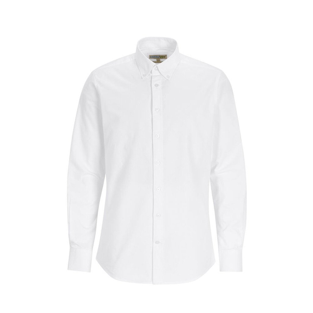 Oxford Shirt L/S Man (GOTS) (3XL-47/48, White)