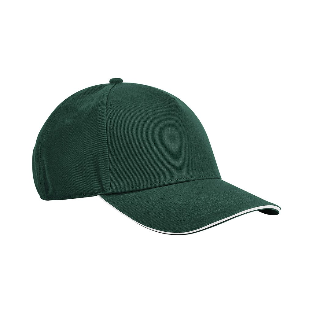 Earthaware® classic organic cotton 5 panel cap sandwich peak