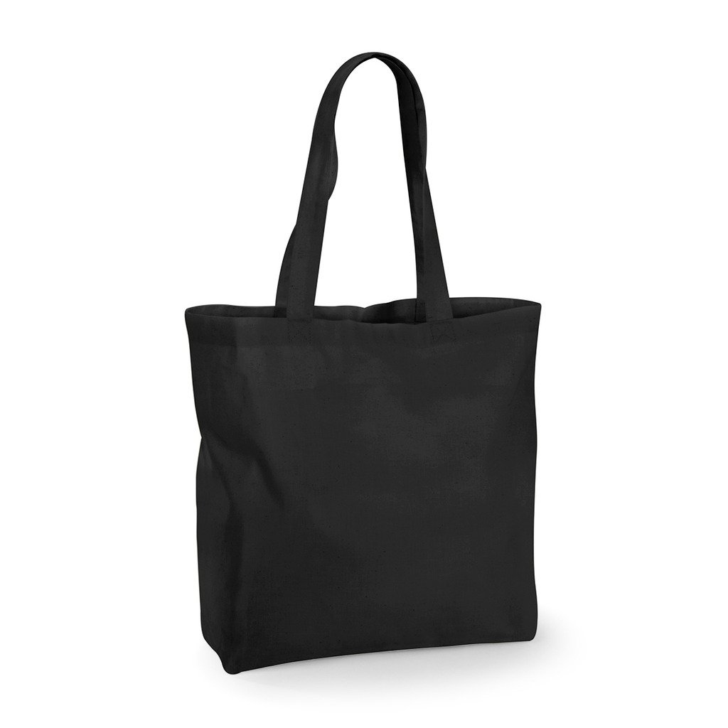 [BBW925-11R95] Recycled Cotton Maxi Tote (Black)