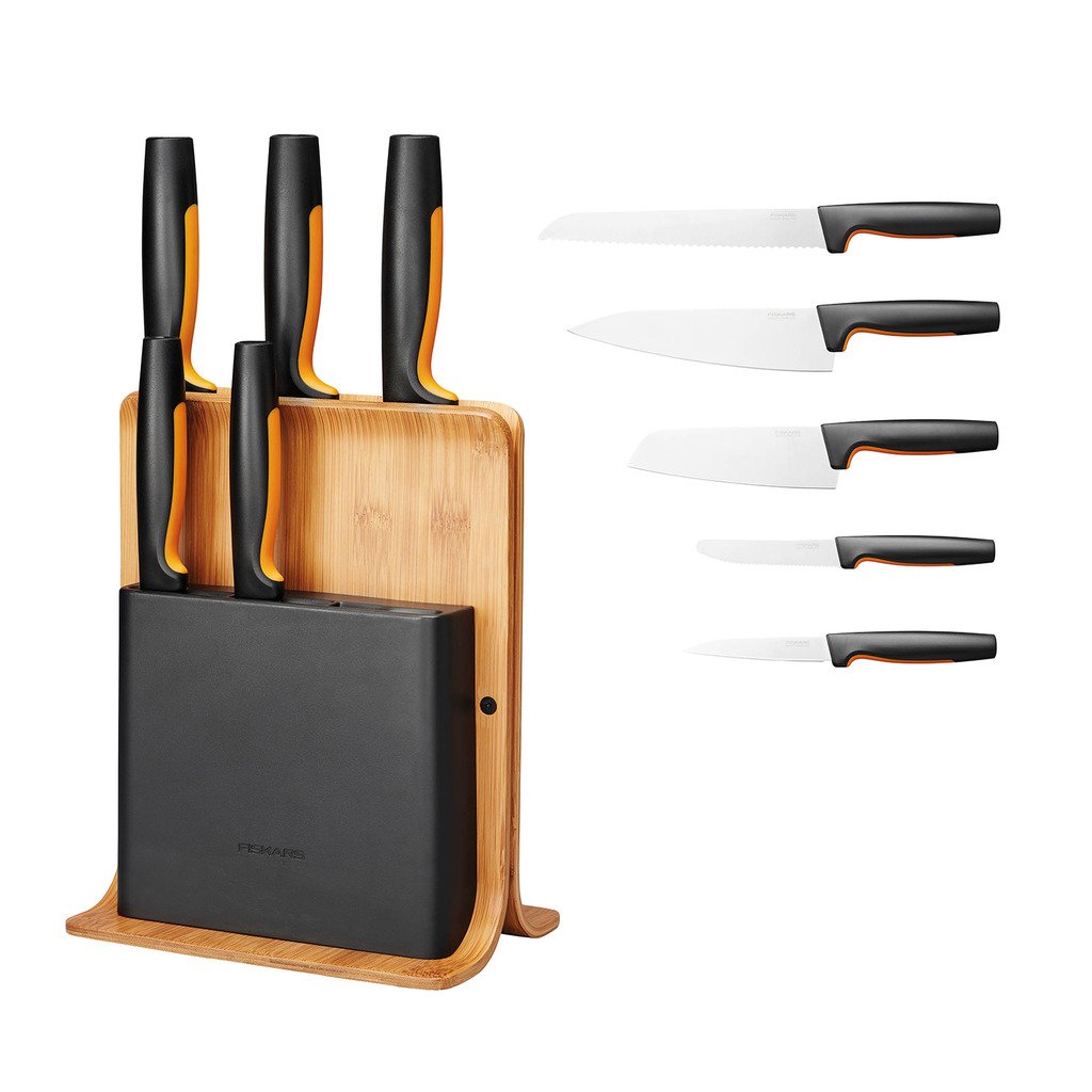 Functional Form Knivblokk Bambus med 5 kniver